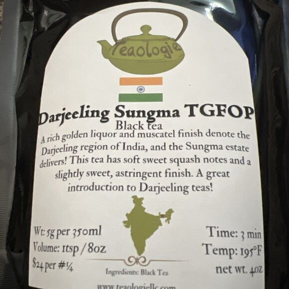 Teaologie Darjeeling Sungma Black Tea - Loose‎ Leaf from India - TGFOP- - Picture 3 of 3